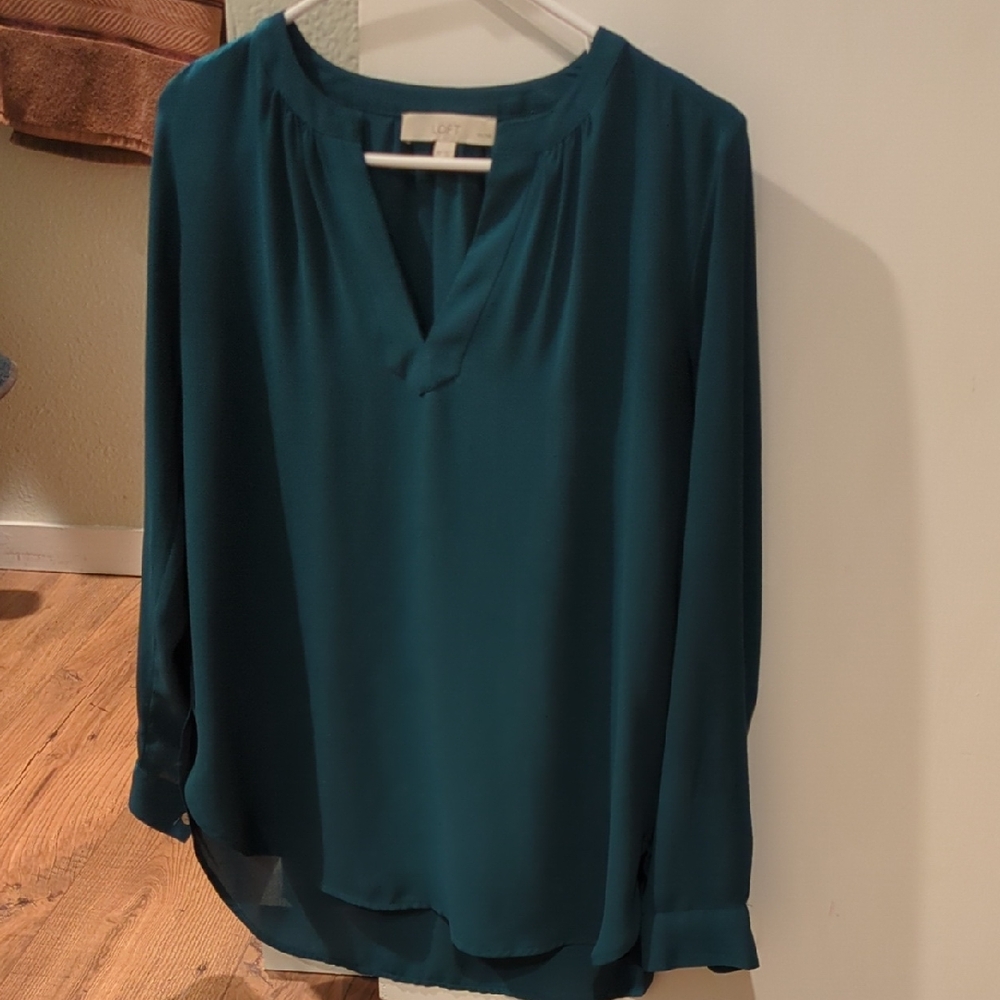 LOFT Deep Teal Blouse